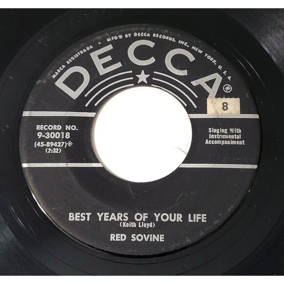 Red Sovine My Little Rat / Best Years Of Your Life 45 RPM Decca VG Country '56 - Picture 2 of 2